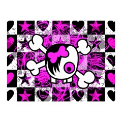 Emo Scene Girl Skull Double Sided Flano Blanket (Mini) from UrbanLoad.com 35 x27  Blanket Front