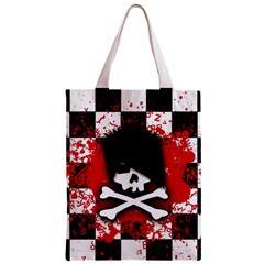 Emo Skull Zipper Classic Tote Bag from UrbanLoad.com Back