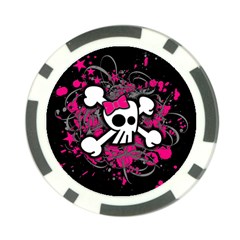 Girly Skull & Crossbones Poker Chip Card Guard (10 pack) from UrbanLoad.com Back
