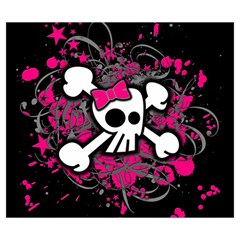 Girly Skull & Crossbones Zipper Large Tote Bag from UrbanLoad.com Back