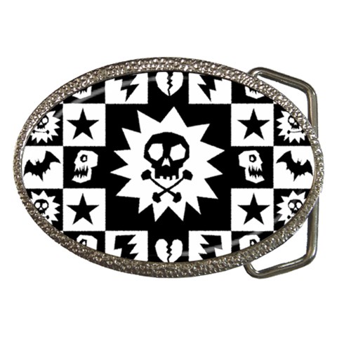 Gothic Punk Skull Belt Buckle from UrbanLoad.com Front