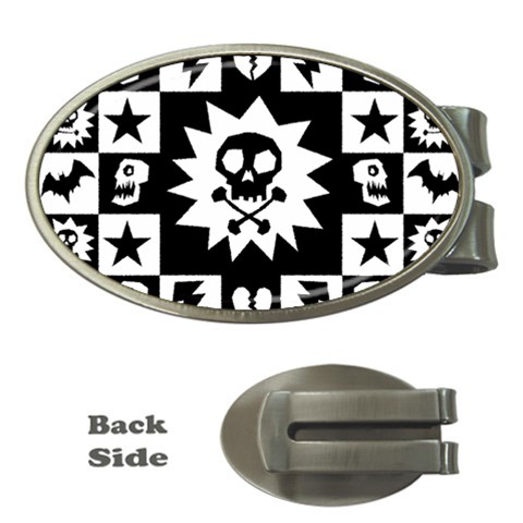 Gothic Punk Skull Money Clip (Oval) from UrbanLoad.com Front