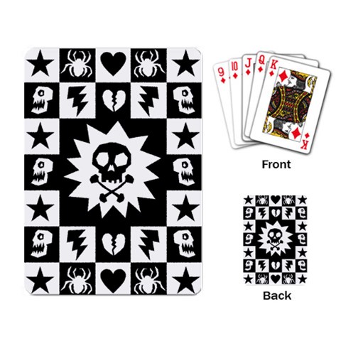 Gothic Punk Skull Playing Cards Single Design (Rectangle) from UrbanLoad.com Back