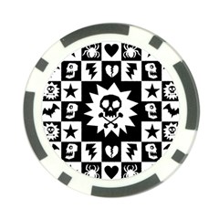 Gothic Punk Skull Poker Chip Card Guard (10 pack) from UrbanLoad.com Back