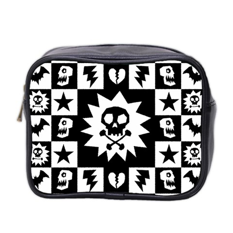 Gothic Punk Skull Mini Toiletries Bag (Two Sides) from UrbanLoad.com Front