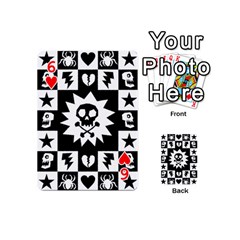 Gothic Punk Skull Playing Cards 54 Designs (Mini) from UrbanLoad.com Front - Heart6