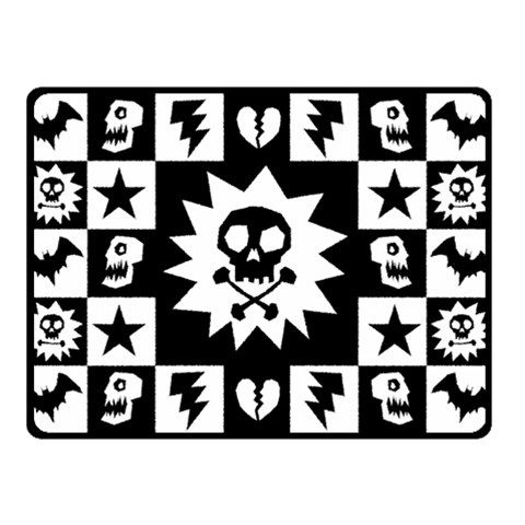 Gothic Punk Skull Double Sided Fleece Blanket (Small) from UrbanLoad.com 45 x34  Blanket Front