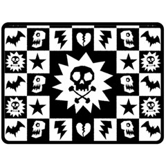 Gothic Punk Skull Double Sided Fleece Blanket (Large) from UrbanLoad.com 80 x60  Blanket Front