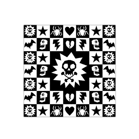 Gothic Punk Skull Satin Bandana Scarf from UrbanLoad.com Front
