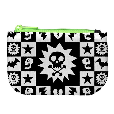 Gothic Punk Skull Large Coin Purse from UrbanLoad.com Front