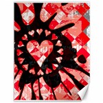Love Heart Splatter Canvas 36  x 48 