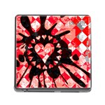 Love Heart Splatter Memory Card Reader (Square 5 Slot)