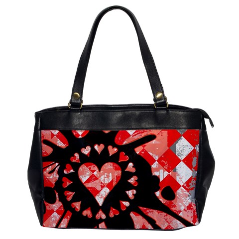 Love Heart Splatter Oversize Office Handbag from UrbanLoad.com Front