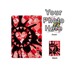 Love Heart Splatter Playing Cards 54 Designs (Mini) from UrbanLoad.com Front - Heart5