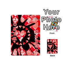 Love Heart Splatter Playing Cards 54 Designs (Mini) from UrbanLoad.com Front - Joker2