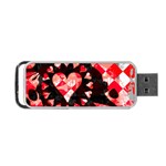 Love Heart Splatter Portable USB Flash (Two Sides)