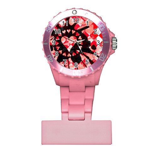 Love Heart Splatter Plastic Nurses Watch from UrbanLoad.com Front
