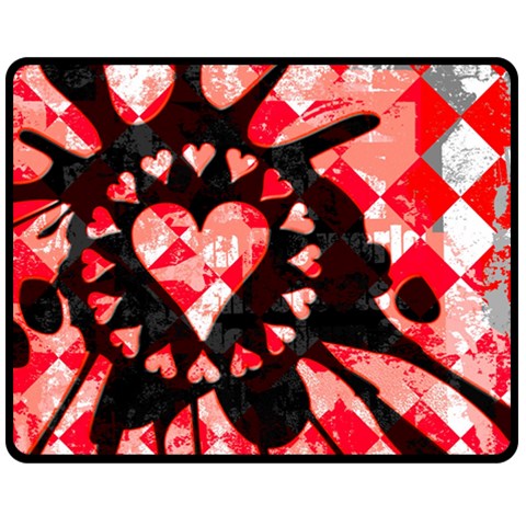 Love Heart Splatter Double Sided Fleece Blanket (Medium) from UrbanLoad.com 58.8 x47.4  Blanket Front