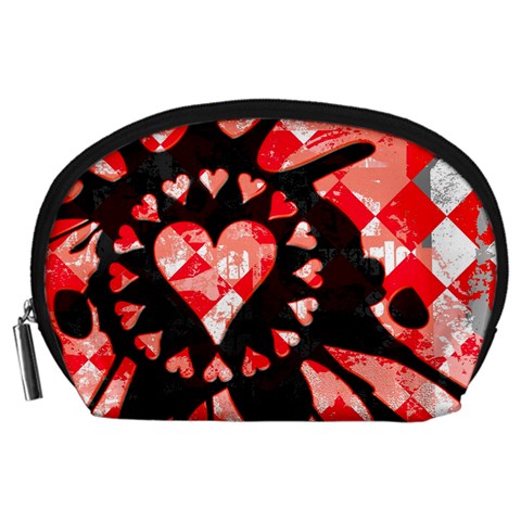 Love Heart Splatter Accessory Pouch (Large) from UrbanLoad.com Front