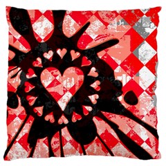 Love Heart Splatter Standard Flano Cushion Case (Two Sides) from UrbanLoad.com Back