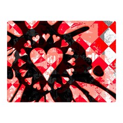 Love Heart Splatter Double Sided Flano Blanket (Mini) from UrbanLoad.com 35 x27  Blanket Front