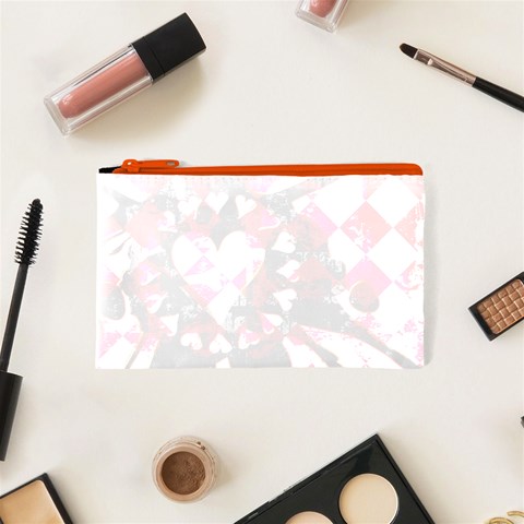 Love Heart Splatter Cosmetic Bag (XS) from UrbanLoad.com Front