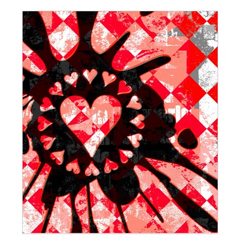 Love Heart Splatter Duvet Cover Double Side (King Size) from UrbanLoad.com Front