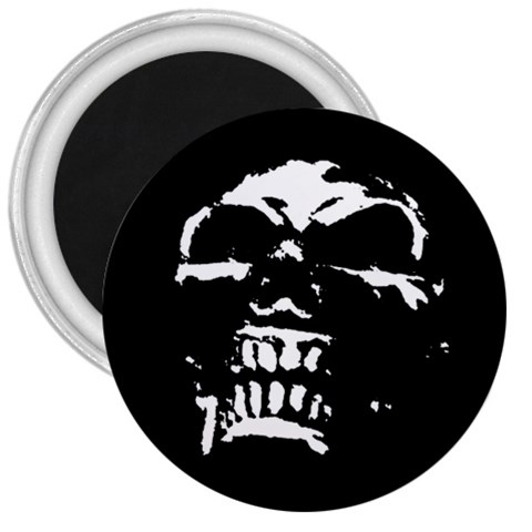 Morbid Skull 3  Magnet from UrbanLoad.com Front