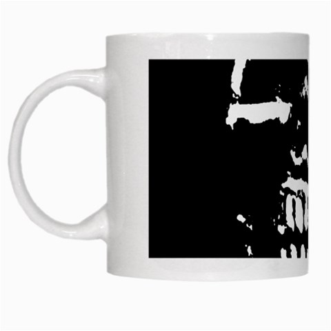 Morbid Skull White Mug from UrbanLoad.com Left
