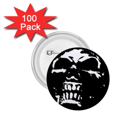Morbid Skull 1.75  Button (100 pack)  from UrbanLoad.com Front