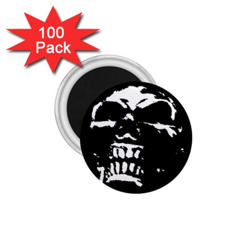 Morbid Skull 1.75  Magnet (100 pack)  from UrbanLoad.com Front