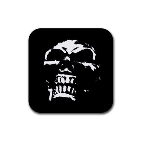 Morbid Skull Rubber Coaster (Square) from UrbanLoad.com Front