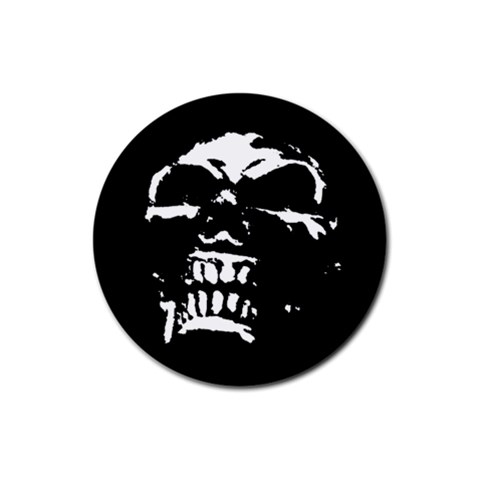 Morbid Skull Rubber Coaster (Round) from UrbanLoad.com Front