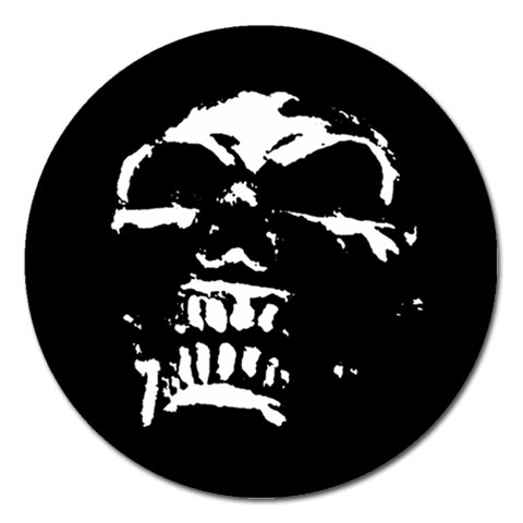 Morbid Skull Magnet 5  (Round) from UrbanLoad.com Front