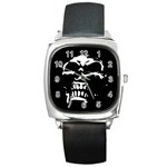 Morbid Skull Square Metal Watch
