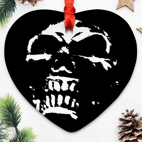Morbid Skull Heart Ornament (Two Sides) from UrbanLoad.com Front