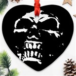 Morbid Skull Heart Ornament (Two Sides)