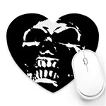 Morbid Skull Heart Mousepad