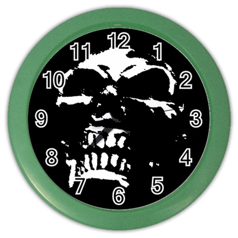 Morbid Skull Color Wall Clock from UrbanLoad.com Front