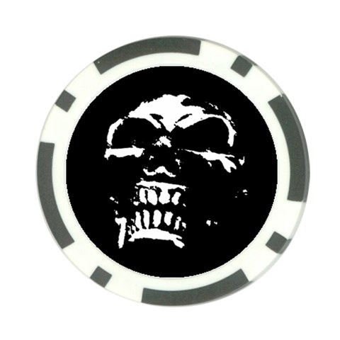 Morbid Skull Poker Chip Card Guard from UrbanLoad.com Front