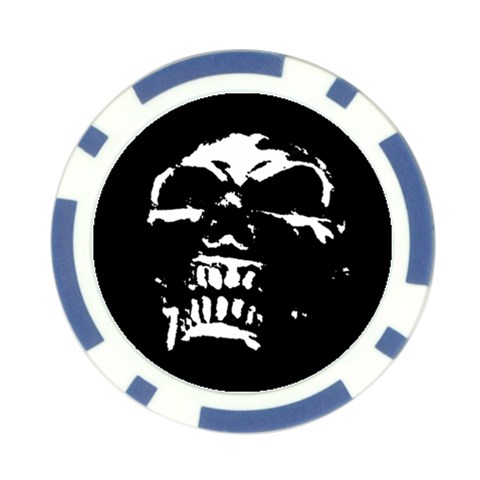 Morbid Skull Poker Chip Card Guard (10 pack) from UrbanLoad.com Front