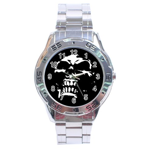 Morbid Skull Stainless Steel Analogue Watch from UrbanLoad.com Front
