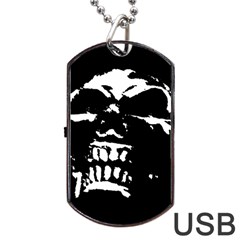 Morbid Skull Dog Tag USB Flash (Two Sides) from UrbanLoad.com Back