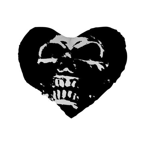 Morbid Skull Standard 16  Premium Flano Heart Shape Cushion  from UrbanLoad.com Back