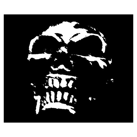 Morbid Skull Zipper Medium Tote Bag from UrbanLoad.com Front