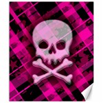 Pink Plaid Skull Canvas 20  x 24 