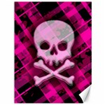 Pink Plaid Skull Canvas 36  x 48 