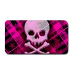Pink Plaid Skull Medium Bar Mat