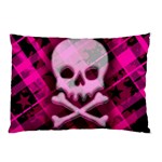 Pink Plaid Skull Pillow Case