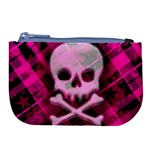 Pink Plaid Skull Large Coin Purse